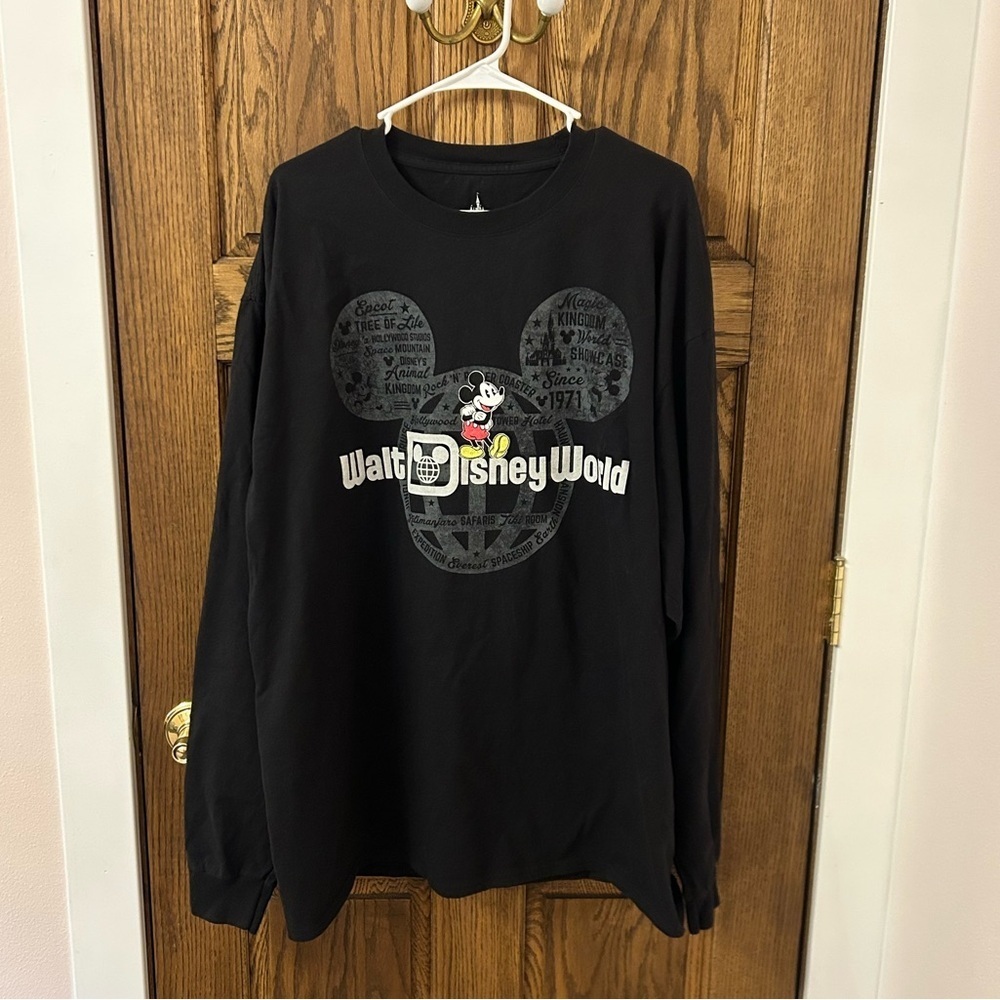 Disney Parks Black Long Sleeve Mickey Mouse Shirt 2XL